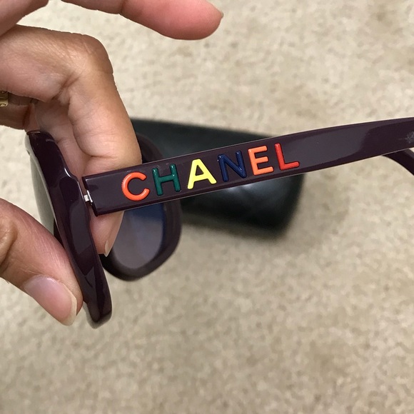 💯 Authentic CHANEL printed colorful sunglasses - Picture 6 of 8